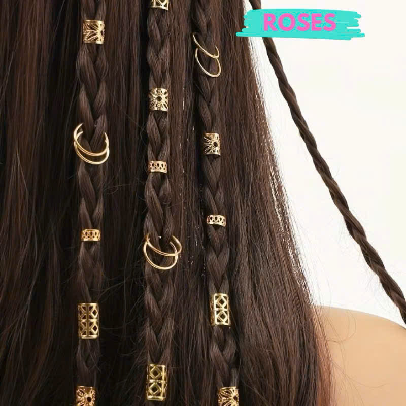 Sét 10 cái nẹp tóc Dreadlock màu vàng