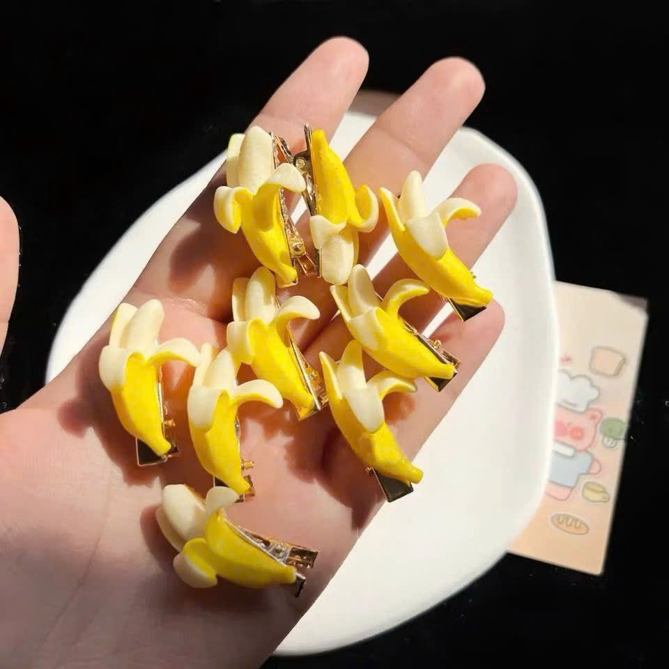 kẹp tóc hình quả chuối dễ thương