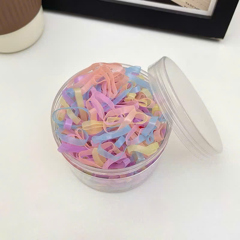 set 300 sợi thun cột tóc nhiều màu